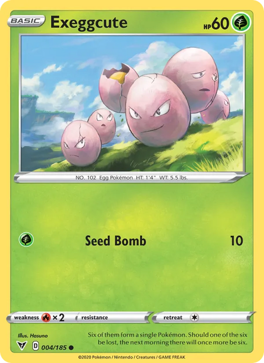 Exeggcute Reverse Holo 004/185 Vivid Voltage Pokémon Card