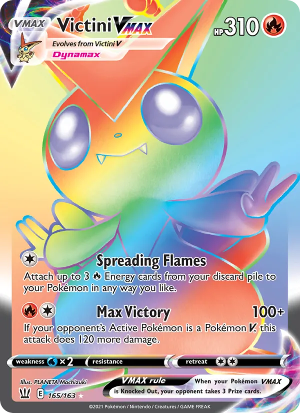 Victini VMAX Holo 165/163 Battle Styles Pokémon Card