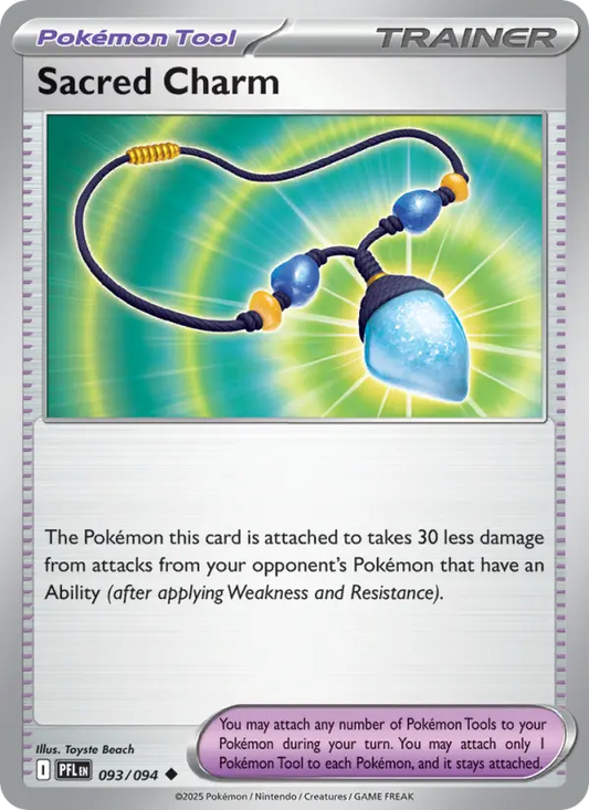 Sacred Charm Reverse Holo 093/94 Phantasmal Flames Pokémon Card