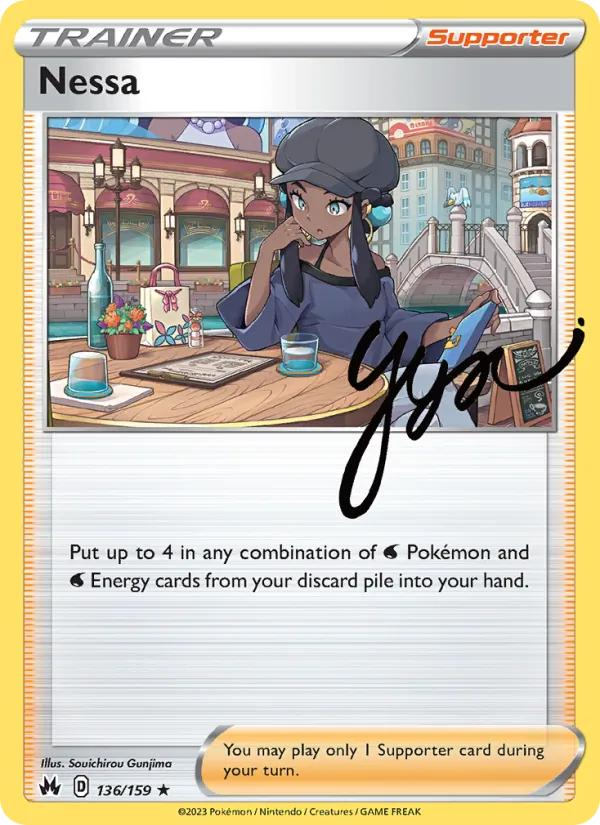 Nessa Reverse Holo 136/159 Crown Zenith Pokémon Card