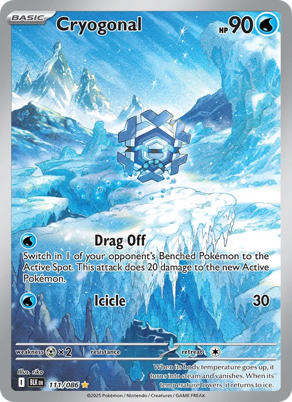 Cryogonal Holo 111/86 Black Bolt Pokémon Card