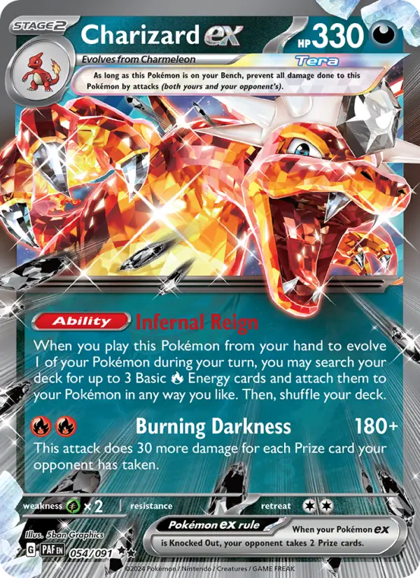 Charizard ex Holo 054/91 Paldean Fates Pokémon Card
