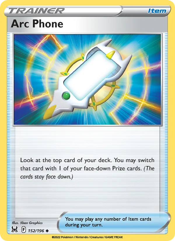 Arc Phone Reverse Holo 152/196 Lost Origin Pokémon Card