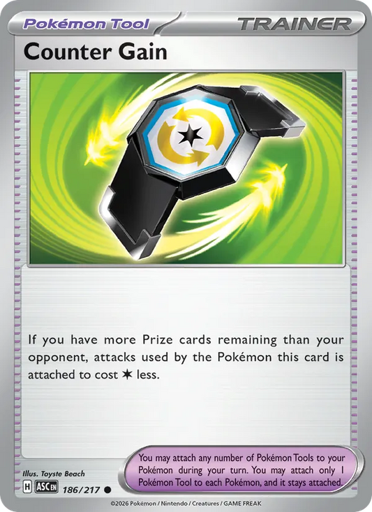 Counter Gain Normal 186/217 Ascended Heroes Pokémon Card