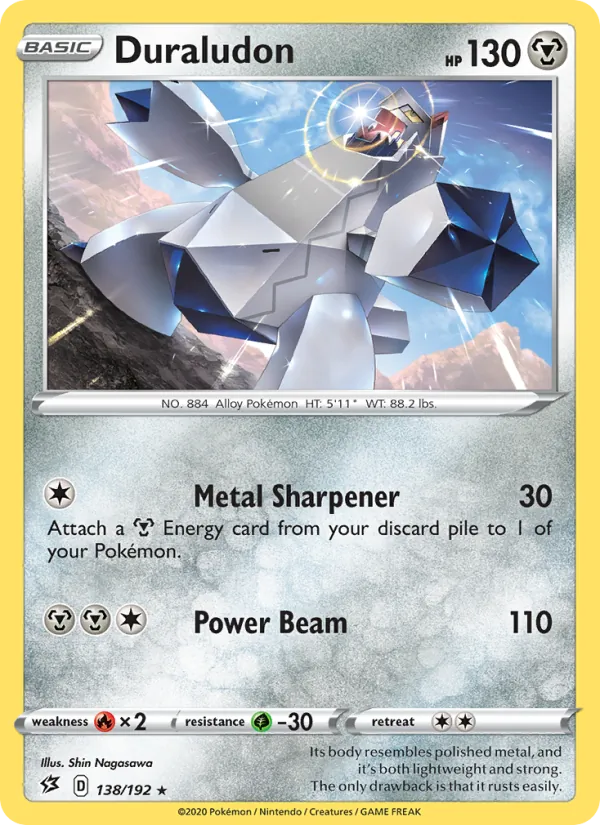 Duraludon Reverse Holo 138/192 Rebel Clash Pokémon Card
