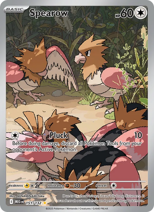 Spearow Holo 151/132 Mega Evolution Pokémon Card