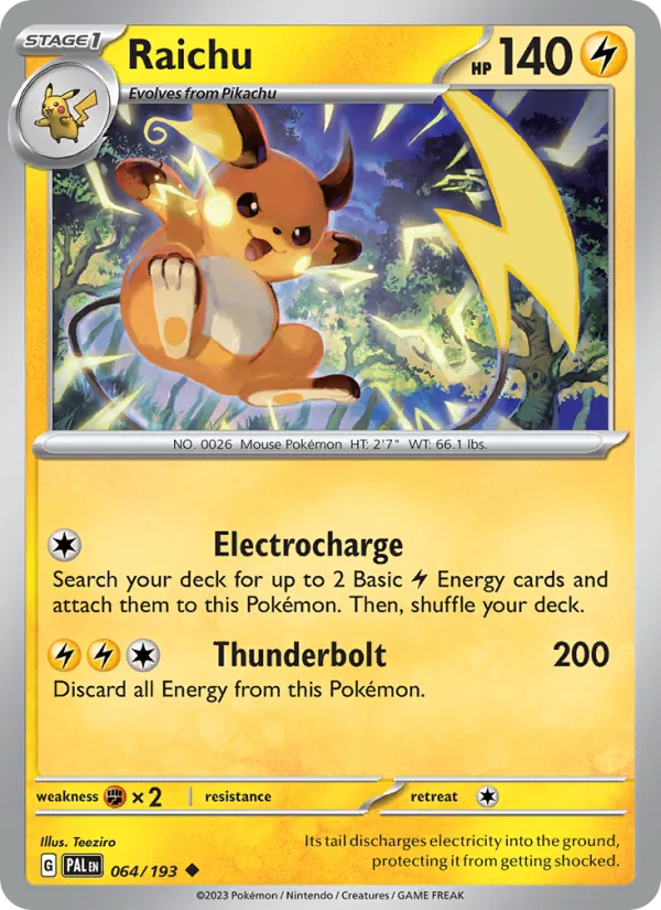 Raichu Normal 064/193 Paldea Evolved Pokémon Card