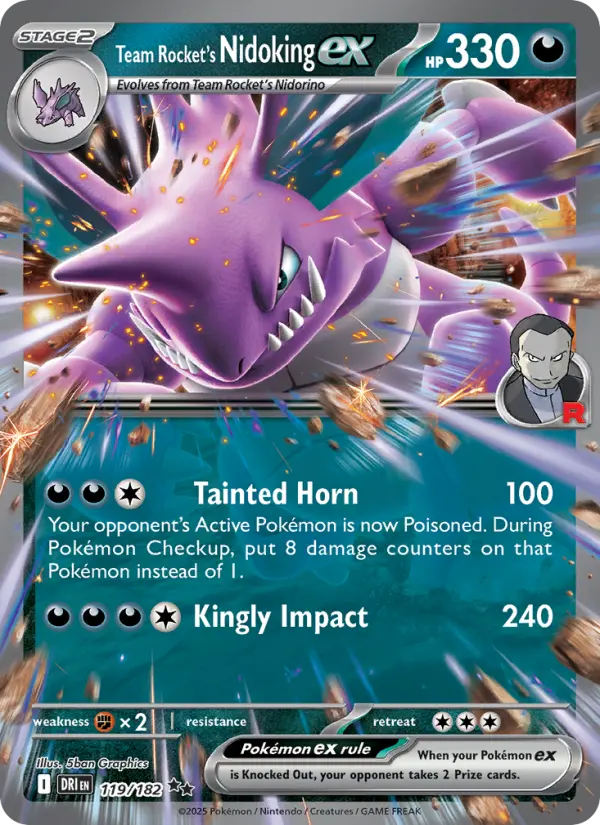 Team Rocket's Nidoking ex (DRI) 119