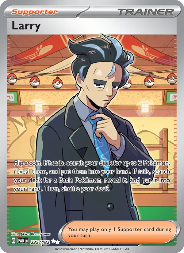 Larry Holo 235/182 Paradox Rift Pokémon Card