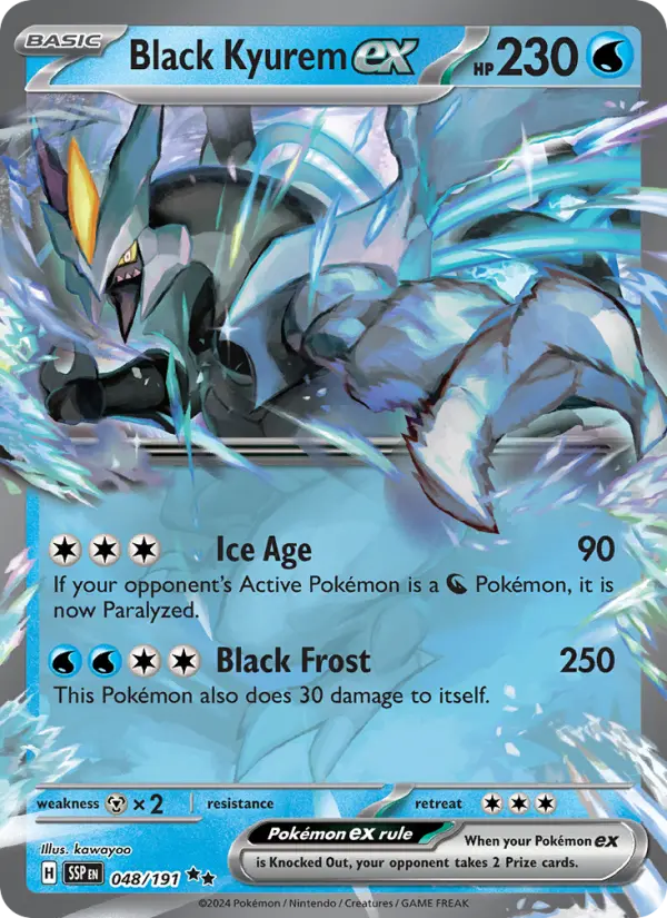 Black Kyurem ex Holo 048/191 Surging Sparks Pokémon Card