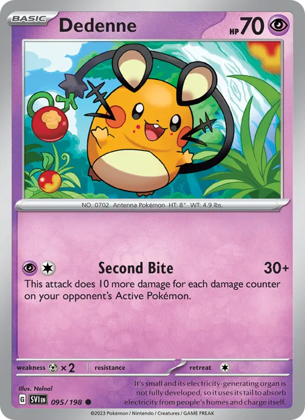 Dedenne Non-Foil 095/198 Scarlet & Violet Pokémon Card