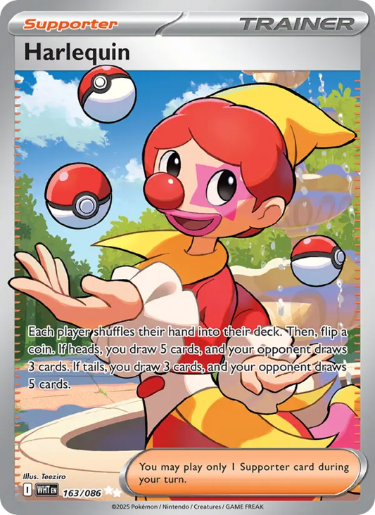Harlequin Holo 163/86 White Flare Pokémon Card