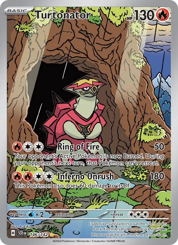 Turtonator Holo 146/142 Stellar Crown Pokémon Card