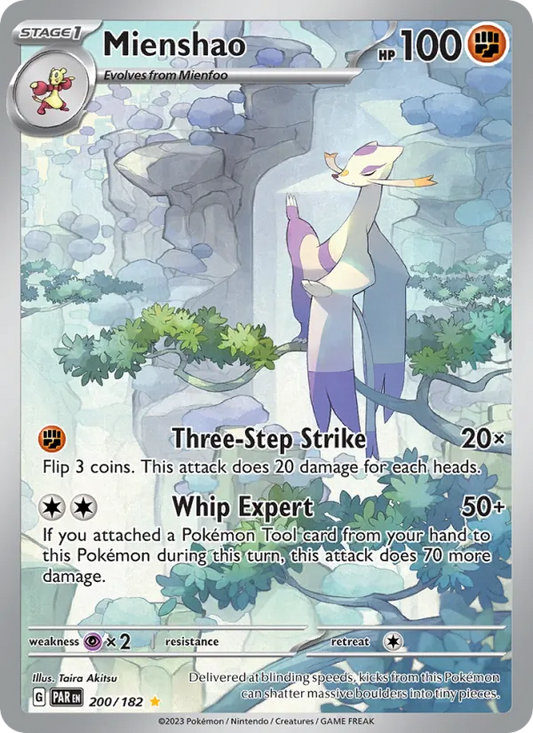 Mienshao Holo 200/182 Paradox Rift Pokémon Card