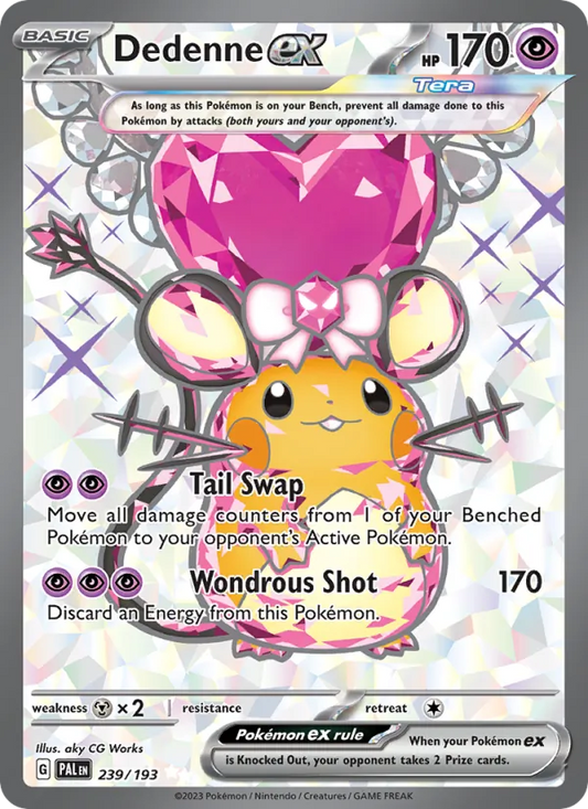 Dedenne ex Holo 239/193 Paldea Evolved Pokémon Card