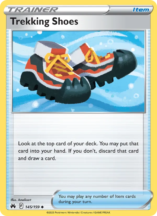 Trekking Shoes Reverse Holo 145/159 Crown Zenith Pokémon Card