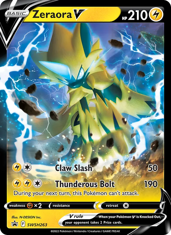 Zeraora V Holo WH263/307 SWSH Black Star Promos Pokémon Card
