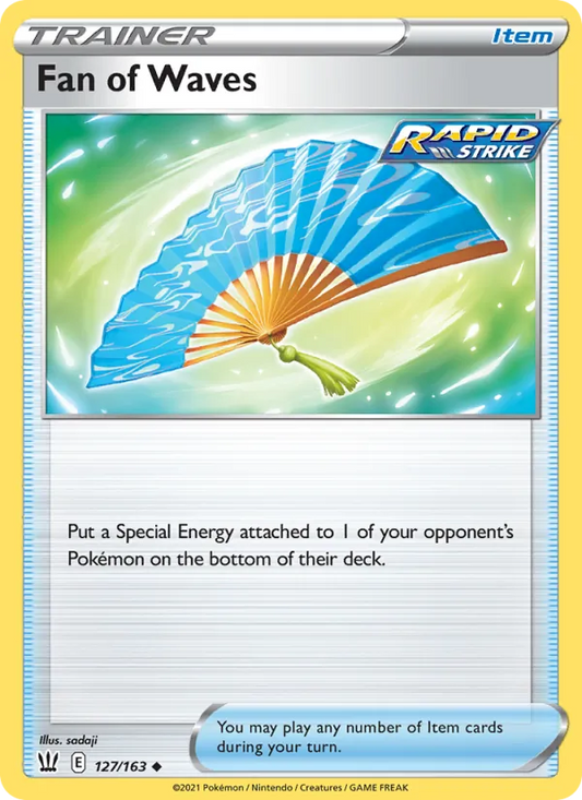 Fan of Waves Reverse Holo 127/163 Battle Styles Pokémon Card