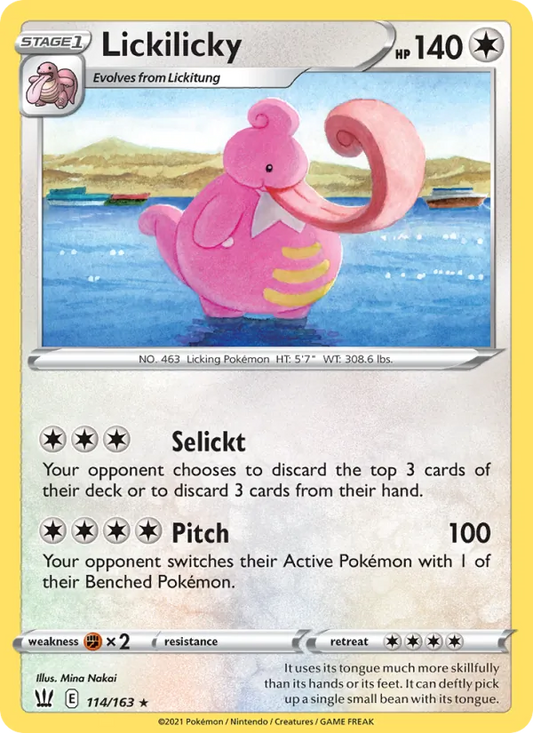Lickilicky Reverse Holo 114/163 Battle Styles Pokémon Card
