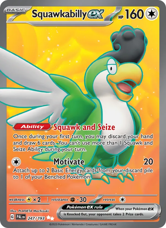 Squawkabilly ex Holo 247/193 Paldea Evolved Pokémon Card
