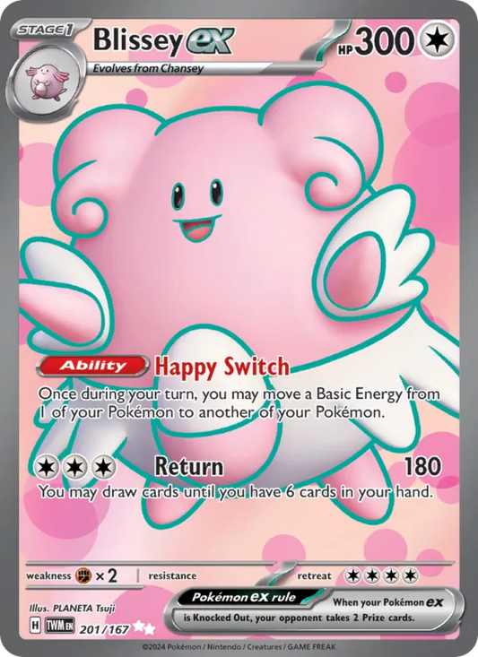 Blissey ex Holo 201/167 Twilight Masquerade Pokémon Card