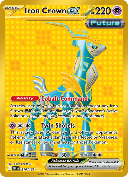 Iron Crown ex Holo 216/162 Temporal Forces Pokémon Card