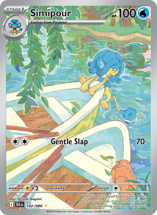 Simipour Holo 102/86 Black Bolt Pokémon Card