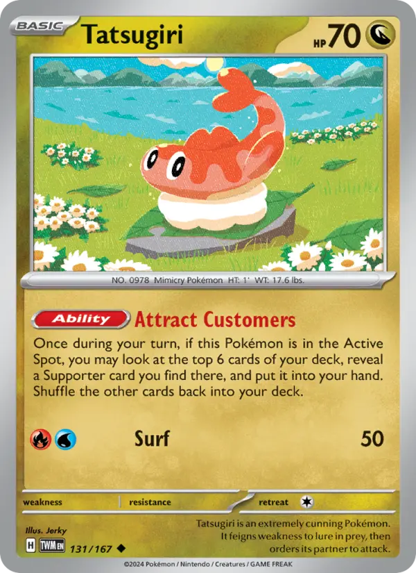 Tatsugiri Reverse Holo 131/167 Twilight Masquerade Pokémon Card