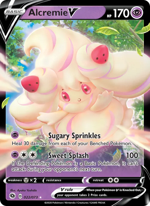 Alcremie V Holo 022/73 Champion's Path Pokémon Card