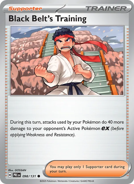 Black Belt's Training Normal 098/131 Prismatic Evolutions Pokémon Card