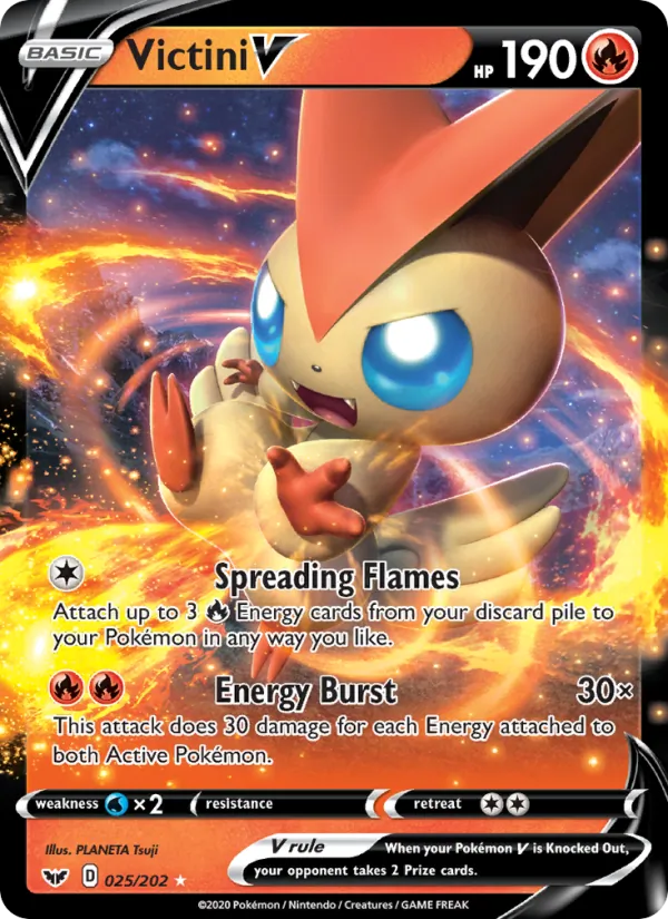 Victini V Holo 025/202 Sword & Shield Pokémon Card