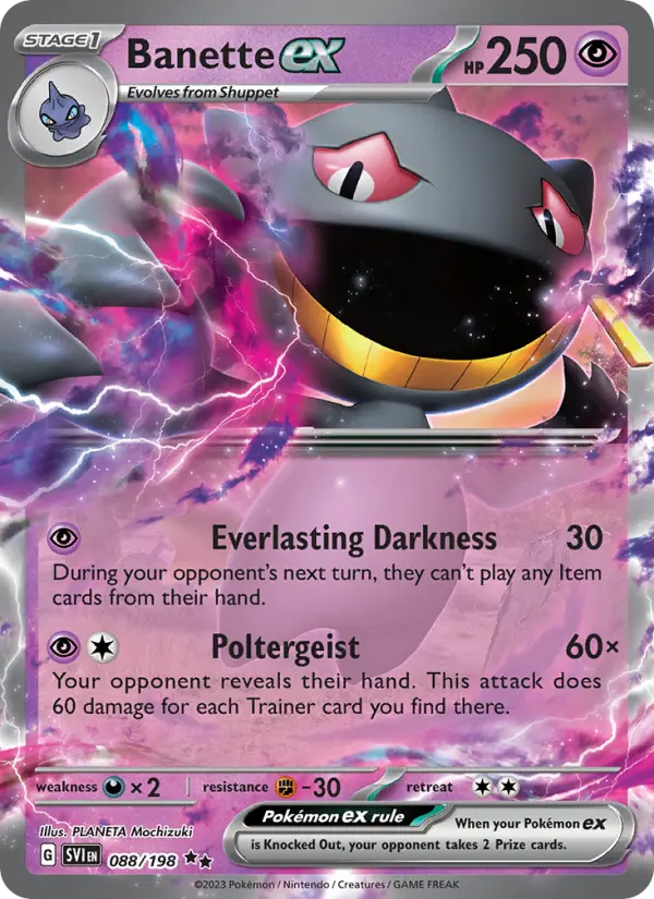 Banette ex Holo 088/198 Scarlet & Violet Pokémon Card