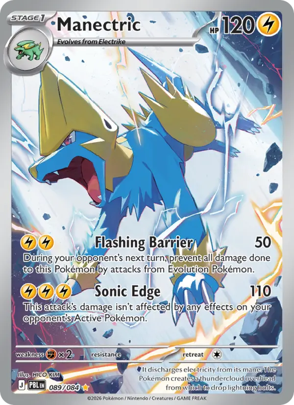 Manectric Holo 089/84 Pitch Black Pokémon Card