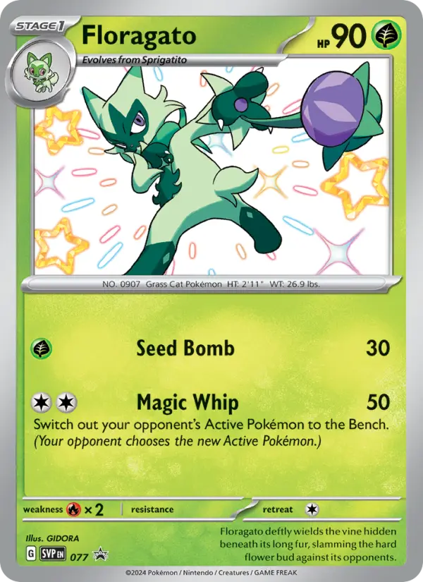 Floragato Non-Foil 077/225 SVP Black Star Promos Pokémon Card