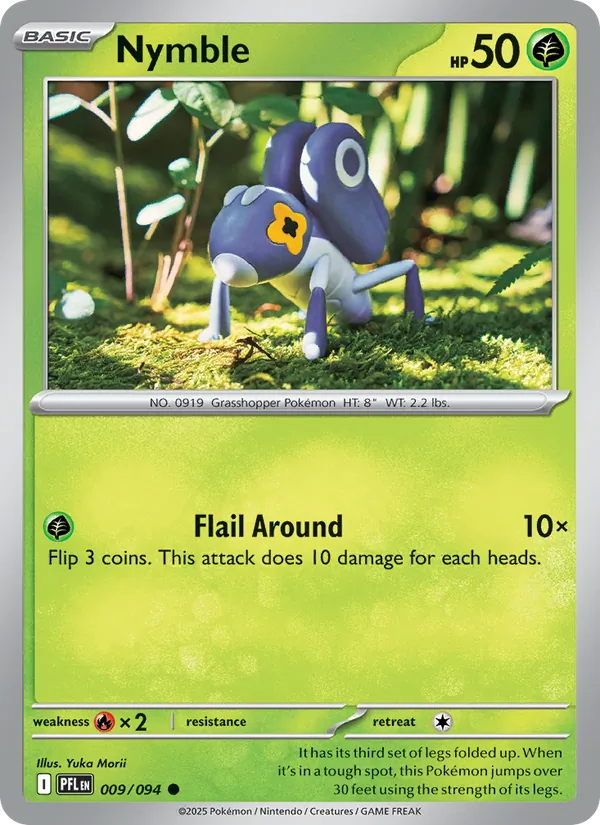 Nymble Non-Holo 009/94 Phantasmal Flames Pokémon Card