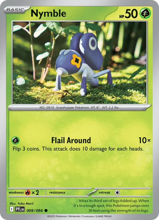 Nymble Non-Holo 009/94 Phantasmal Flames Pokémon Card