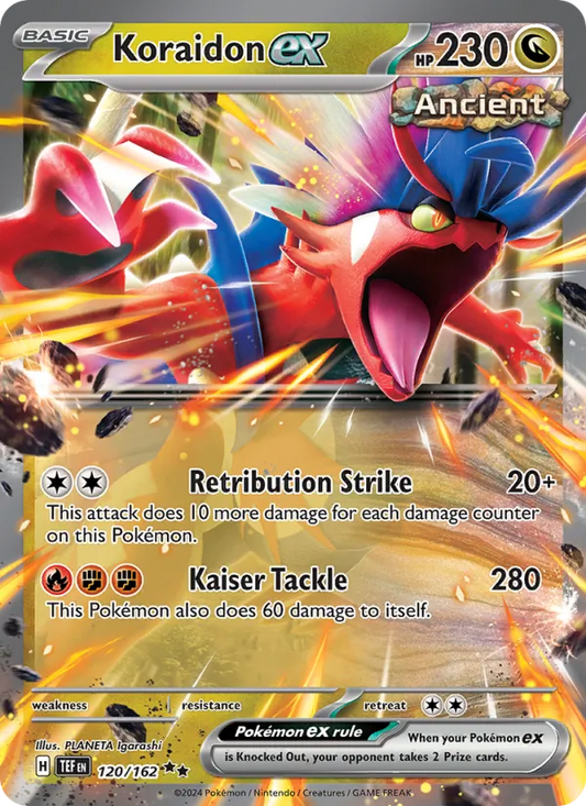 Koraidon ex Holo 120/162 Temporal Forces Pokémon Card