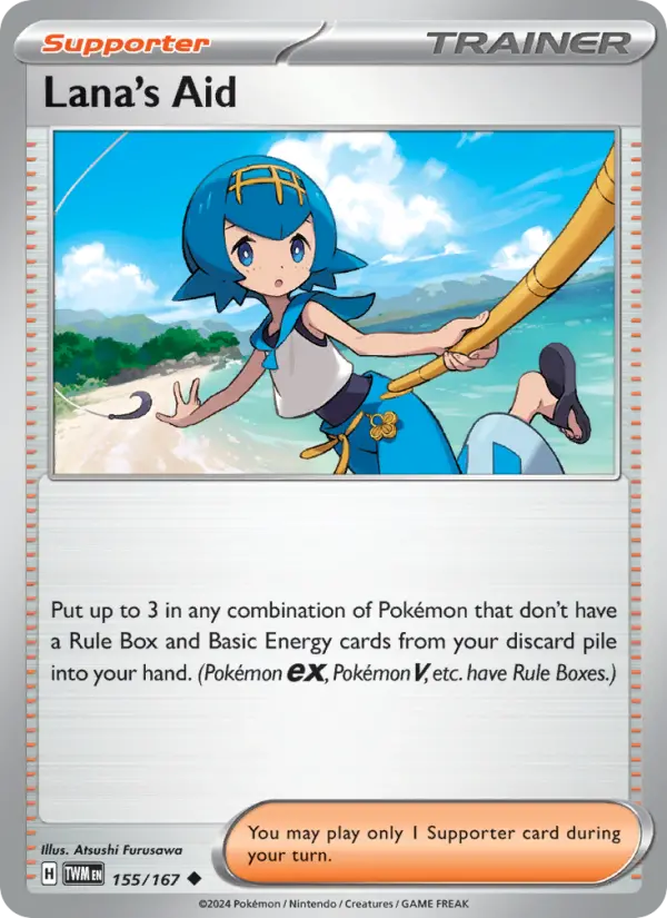 Lana's Aid Reverse Holo 155/167 Twilight Masquerade Pokémon Card