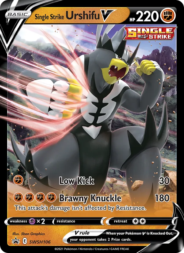 Single Strike Urshifu V Holo WH106/307 SWSH Black Star Promos Pokémon Card