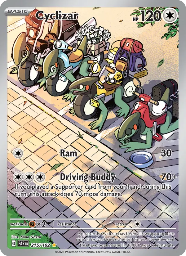 Cyclizar Holo 215/182 Paradox Rift Pokémon Card