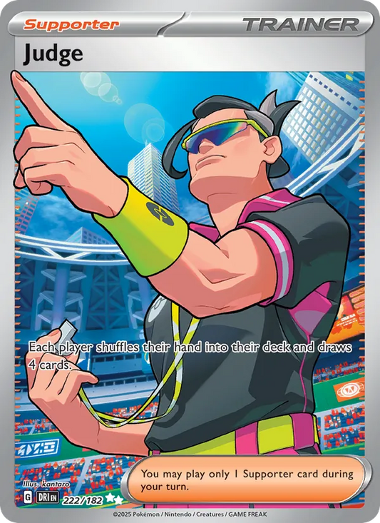 Judge Holo 222/182 Destined Rivals Pokémon Card