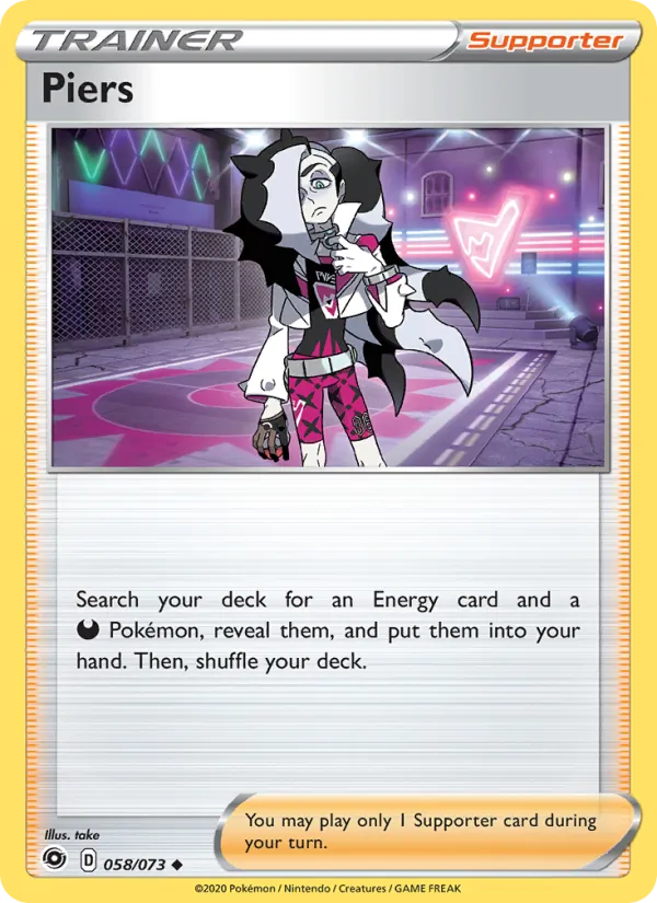 Piers Reverse Holo 058/73 Champion's Path Pokémon Card