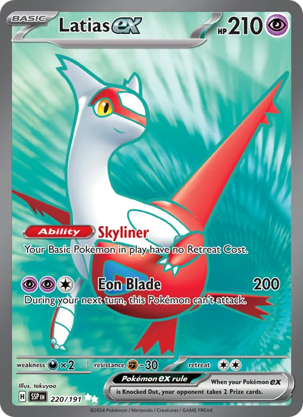 Latias ex Holo 220/191 Surging Sparks Pokémon Card