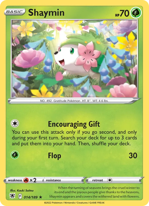 Shaymin Reverse Holo 014/189 Astral Radiance Pokémon Card