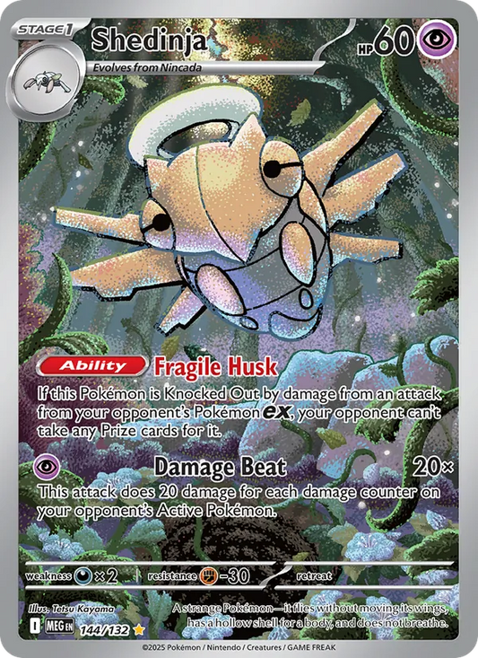 Shedinja Holo 144/132 Mega Evolution Pokémon Card