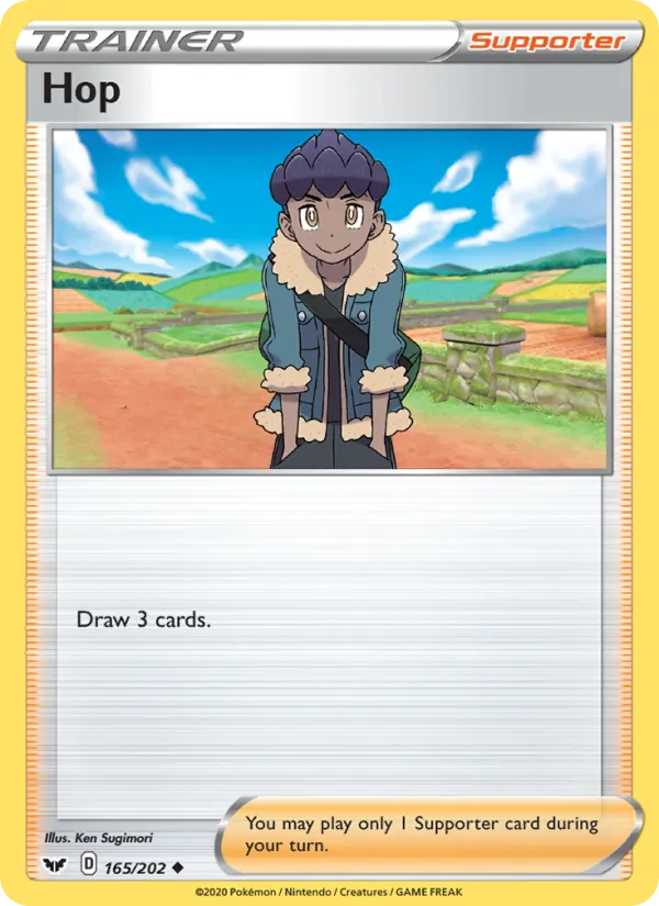 Hop Reverse Holo 165/202 Sword & Shield Pokémon Card