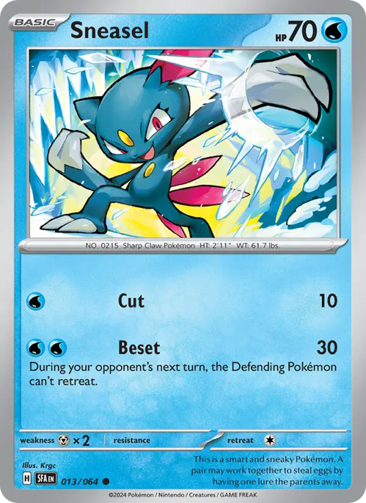 Sneasel Non-Foil 013/64 Shrouded Fable Pokémon Card