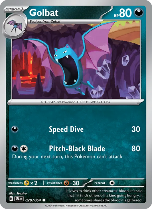 Golbat Normal 028/64 Shrouded Fable Pokémon Card