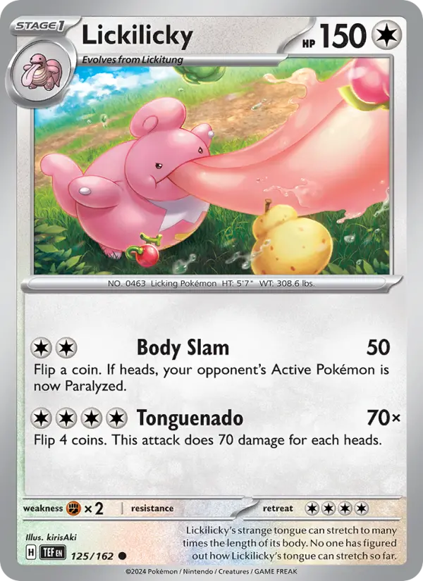 Lickilicky Reverse Holo 125/162 Temporal Forces Pokémon Card