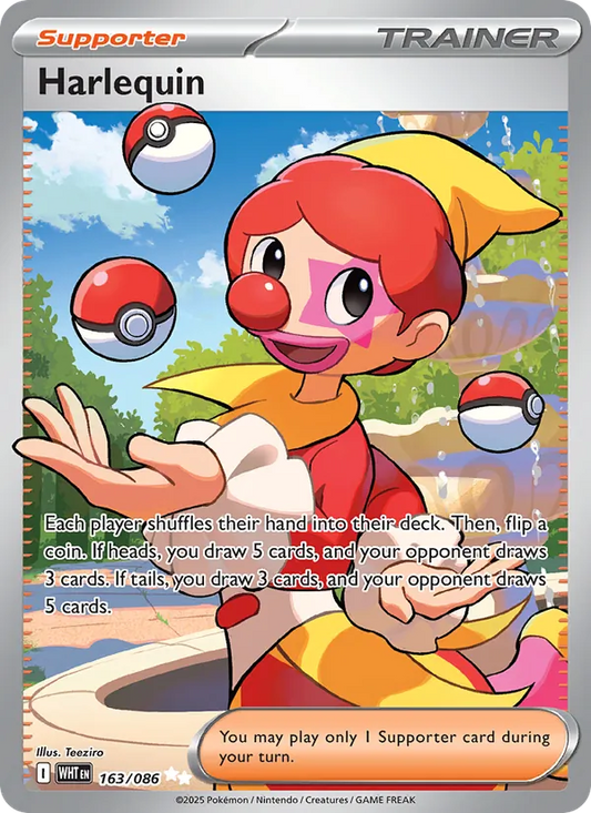 Harlequin Holo 163/86 White Flare Pokémon Card